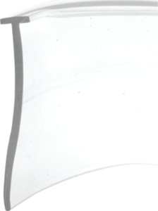 (image for) Prime-Line M 6211 Shower Door Bottom Seal, Swinging, Vinyl, Clear, For: Swinging Shower Doors and Tub Enclosures