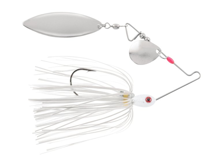 (image for) blaze BLSP14-8 Fishing Lure, Classic Spinnerbait, Silicone, White Lure, 1/4 oz Weight