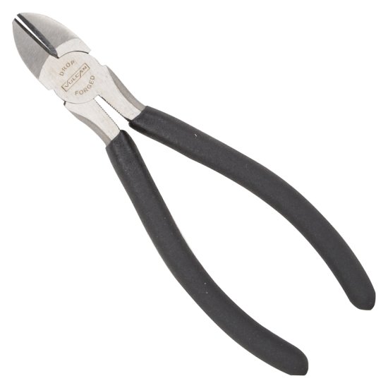 (image for) Vulcan JL-NP006 Diagonal Cutting Plier, 6 in OAL, 1 mm Cutting Capacity, 0.75 in Jaw Opening, Black Handle