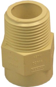 (image for) Nibco T00070D Pipe Adapter, 3/4 in, Slip x MIP, CPVC, SCH 40 Schedule