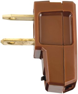 (image for) Eaton Wiring Devices BP2600-6B-L Electrical Plug, Polarized, 18 to 2 AWG, 2-Pole, 15 A, 125 V, NEMA: NEMA 1-15, Brown