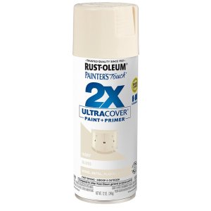 (image for) Rust-Oleum Painter's Touch 2X Ultra Cover 334035 Spray Paint, Gloss, Ivory, 12 oz, Aerosol Can