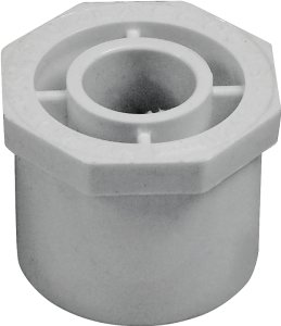 (image for) IPEX 435653 Reducing Bushing, 1-1/2 x 1/2 in, Spigot x Socket, White, SCH 40 Schedule, 150 psi Pressure