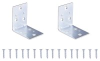(image for) ProSource BH-605PS Corner Brace, 2 in L, 2 in W, 2 in H, Steel, Zinc-Plated, 2 mm Thick Material