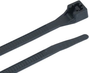 (image for) Gardner Bender 46-415UVB Cable Tie, 4 in Max Bundle Dia, Double-Lock Locking, 6/6 Nylon, Black, 15 in L, 50/PK