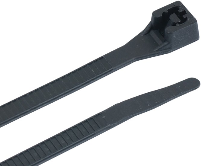 (image for) Gardner Bender 46-415UVB Cable Tie, 4 in Max Bundle Dia, Double-Lock Locking, 6/6 Nylon, Black, 15 in L, 50/PK