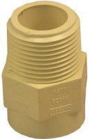 (image for) Nibco T00070D Pipe Adapter, 3/4 in, Slip x MIP, CPVC, SCH 40 Schedule