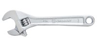 (image for) Crescent AC24VS Adjustable Wrench, 4 in OAL, 1/2 in Jaw, Steel, Chrome