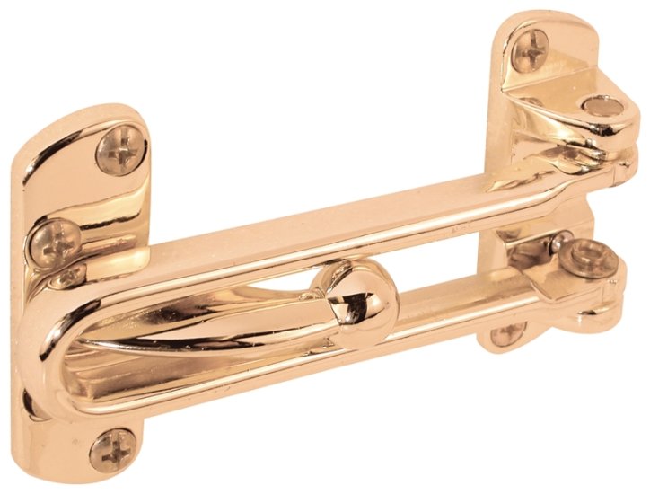 (image for) Defender Security U 9897 Swing Bar Lock, 3-7/8 in L, Metal, Brass