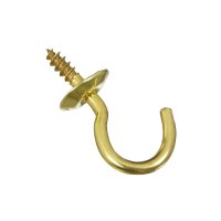 (image for) National Hardware N119-628 Cup Hook, 0.24 in Opening, 0.96 in L, Brass