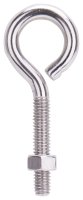 (image for) ProSource LR296 Eye Bolt, 8 mm Thread, Machine Thread, 1-5/8 in L Thread, 1-5/16 in Dia Eye, 292 lb Working Load