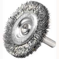 (image for) Weiler 36412 Wire Wheel Brush, 2 in Dia, 1/4 in Arbor/Shank, Steel Bristle