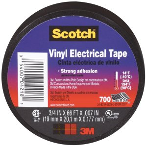 (image for) Scotch 4218-BA-40 Electrical Tape, 66 ft L, 3/4 in W, Vinyl Backing, Black