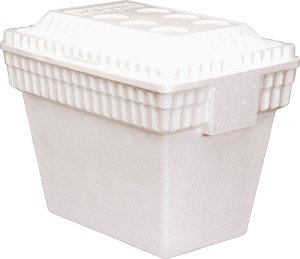 (image for) Lifoam 3542 Ice Chest, 17 in L x 12 in W x 14-3/8 in H Exterior, 12 qt Cooler, Styrofoam, White