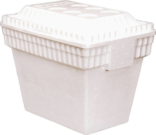 (image for) Lifoam 3542 Ice Chest, 17 in L x 12 in W x 14-3/8 in H Exterior, 12 qt Cooler, Styrofoam, White