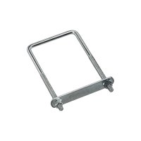 (image for) National Hardware N245-027 Square U-Bolt, 7 in L Inside, 3-5/8 in W Inside, 3/8-16 Thread, 3-3/4 in L Thread, Steel