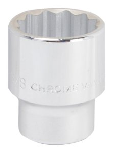 (image for) Vulcan MT-SS6044 Drive Socket, 1-3/8 in Socket, 3/4 in Drive, 12-Point, Chrome Vanadium Steel, Chrome