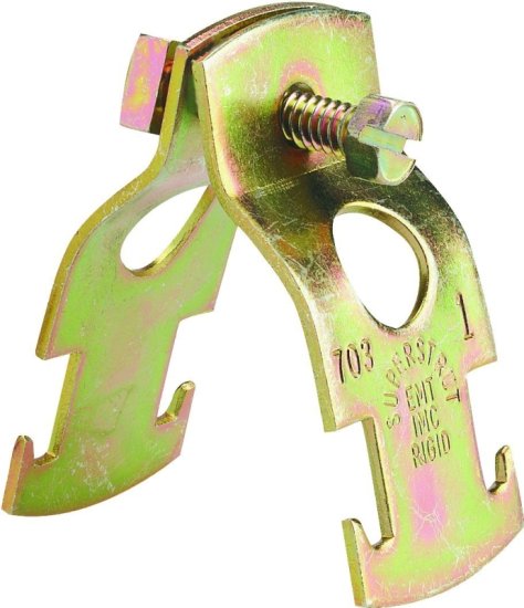 (image for) SuperStrut Z703 2-25 Pipe Clamp, Steel, Gold, Galvanized