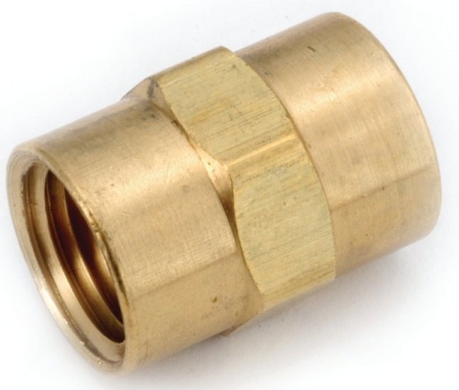 (image for) Anderson Metals 756103-04 Pipe Coupling, 1/4 in, FIP