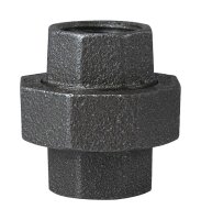 (image for) ProSource 34B-3/4B Pipe Union, 3/4 in, Threaded, Malleable Iron, 40 Schedule, 300 PSI Pressure