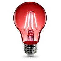 (image for) Feit Electric A19/TR/LED LED Bulb, General Purpose, A19 Lamp, E26 Lamp Base, Dimmable, Clear, Red Light