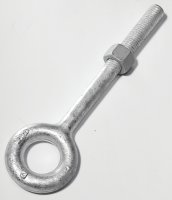 (image for) Baron 24-1/2X3-1/4 Eye Bolt, 1/2 in Thread, 2200 lb Working Load, Galvanized Steel