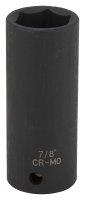 (image for) Vulcan MT6580178 Deep Impact Socket, 7/8 in Socket, 1/2 in Drive, Deep Drive, 6-Point, Chrome Molybdenum Steel