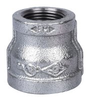 (image for) ProSource 24-1X3/4G Reducing Pipe Coupling, 1 x 3/4 in, Threaded, Malleable Steel, SCH 40 Schedule
