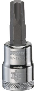 (image for) DEWALT DWMT87146OSP Torx Bit Socket, T45 Tip, 3/8 in Drive, Polished Chrome Vanadium