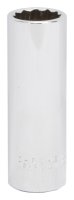 (image for) Vulcan MT6528979 Drive Socket, 18 mm Socket, 1/2 in Drive, 12-Point, Chrome Vanadium Steel, Chrome