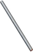 (image for) National Hardware N179-630 Threaded Rod, 5/8-11 Thread, 72 in L, A Grade, Steel, Zinc, UNC Thread