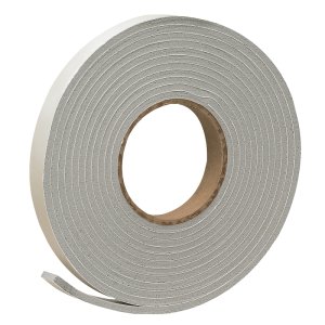 (image for) Frost King V449H Weatherseal Tape, 3/4 in W, 17 ft L, 3/16 in Thick, Vinyl Foam, Gray