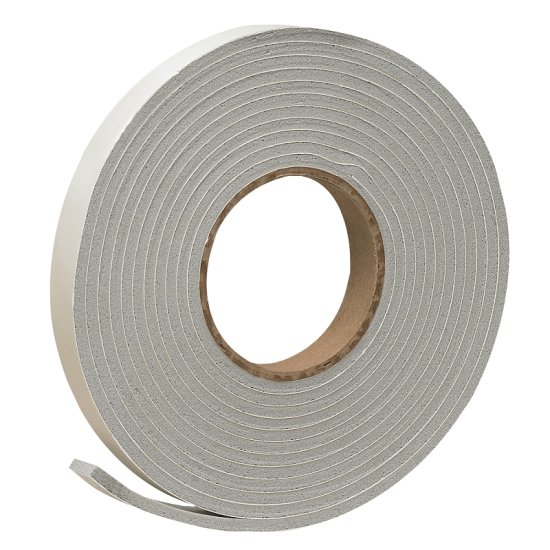 (image for) Frost King V449H Weatherseal Tape, 3/4 in W, 17 ft L, 3/16 in Thick, Vinyl Foam, Gray