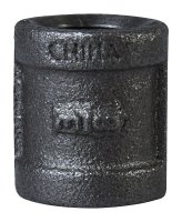 (image for) ProSource 3/8B Pipe Coupling, 3/8 in, FIP, Steel, SCH 40 Schedule, 300 psi Pressure