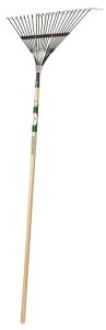 (image for) Landscapers Select 34585 Lawn/Leaf Rake, Steel Tine, 22-Tine, Wood Handle, 54 in L Handle