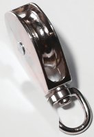 (image for) Baron 0173ZD-1 Rope Pulley, 1/4 in Rope, 1 in Sheave, Chrome