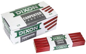 (image for) Dixon Ticonderoga 14100 Carpenter Pencil, Black/Red, 7 in L