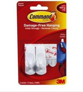 (image for) Command 17002-ES Wall Hook, 450 g, 2-Hook, White