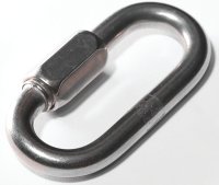 (image for) Baron 7350T-1/4 Quick Link, 19/32 in Opening, 2-1/4 in L x 1/4 in THK Dimensions, 660 lb Working Load, Steel, Zinc
