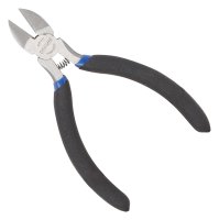 (image for) Vulcan JL-NP018 Diagonal Cutting Plier, 4.5 in OAL, 0.4 mm Cutting Capacity, 0.25 in Jaw Opening, Black/Blue Handle