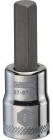 (image for) DEWALT DWMT87975OSP Fractional Hex Bit Socket, 8 mm Tip, 3/8 in Drive, Polished Chrome Vanadium, 1-31/32 in OAL