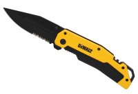 (image for) DEWALT DWHT10313 Pocket Knife, 3-1/4 in L Blade, 1-1/4 in W Blade, Stainless Steel Blade, 1-Blade, Black/Yellow Handle