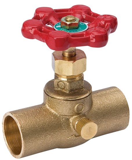 (image for) Southland 105-604NL Stop and Waste Valve, 3/4 in Connection, Compression, 125 psi Pressure, Brass Body