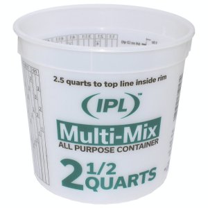 (image for) Leaktite #5M3 Multi-Mix Container, 2-1/2 qt, HDPE, Clear
