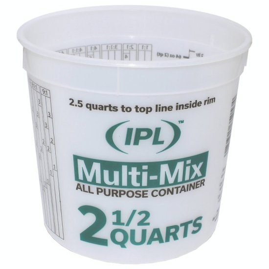 (image for) Leaktite #5M3 Multi-Mix Container, 2-1/2 qt, HDPE, Clear