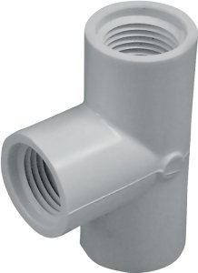 (image for) IPEX 435845 Pipe Tee, 3/4 in, FPT, PVC, White, SCH 40 Schedule, 150 psi Pressure