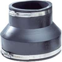 (image for) Fernco P1056-415 Flexible Coupling, 4 x 1-1/2 in, PVC, Black, 4.3 psi Pressure