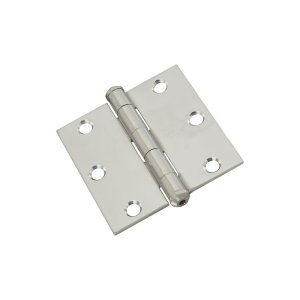(image for) National Hardware N276-980 Door Hinge, 3 in W Frame Leaf, Stainless Steel, Stainless Steel, Non-Rising, Removable Pin