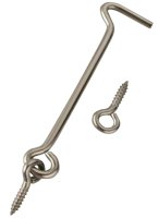 (image for) ProSource LR-407-PS Gate Hook and Eye, 1/8 in Dia Wire, Steel