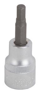 (image for) Vulcan 3506005220 Hex Bit Socket, 5 mm Tip, 3/8 in Drive, Chrome, 1-7/8 in OAL